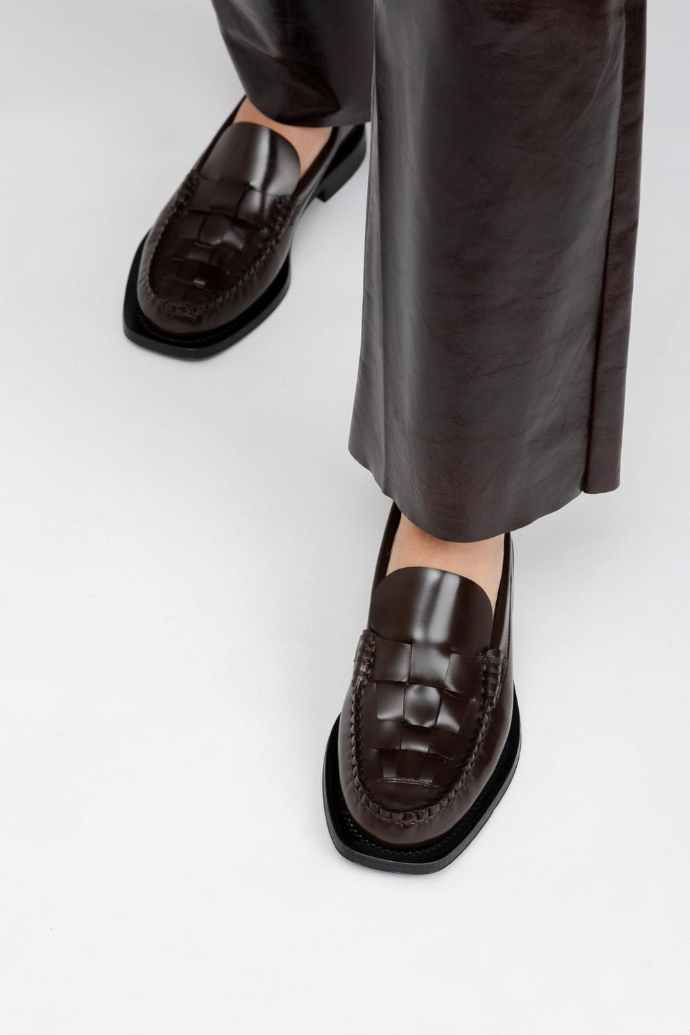 Hereu Loafers | NOMBELA - Interwoven Detail Slip-on Loafer - Women