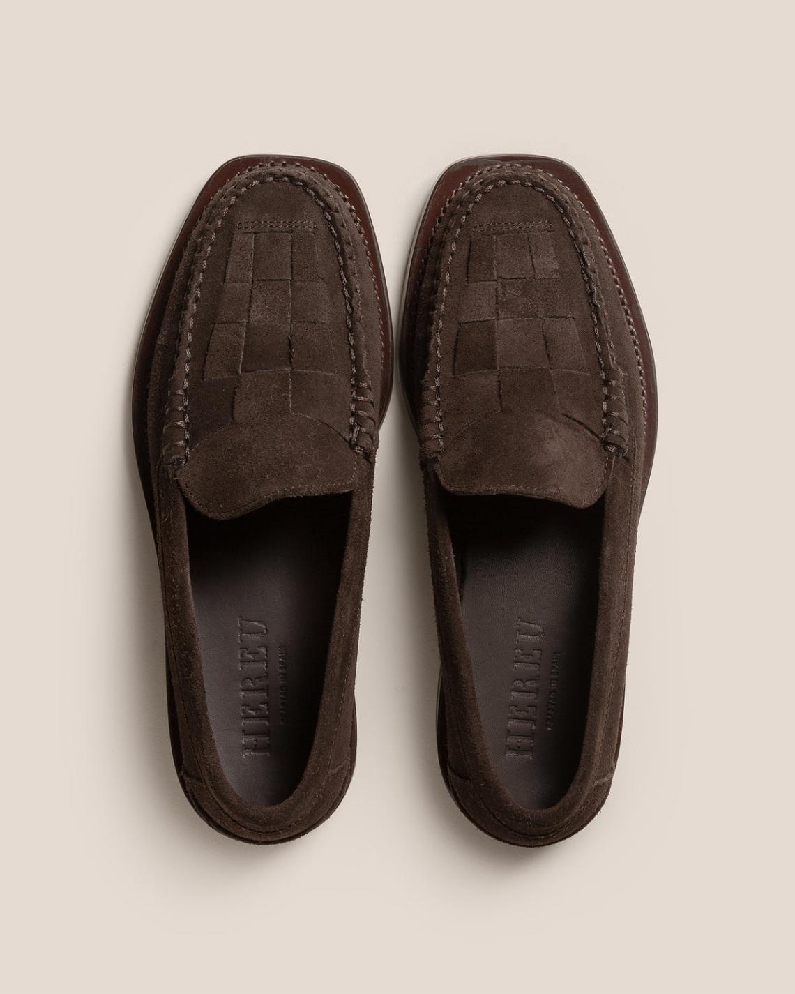 Hereu Loafers | NOMBELA SUEDE - Interwoven Detail Slip-on Loafer - Men