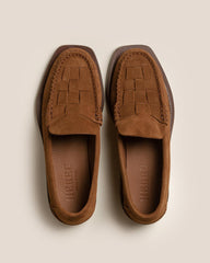 Hereu Loafers | NOMBELA SUEDE - Interwoven Detail Slip-on Loafer - Men