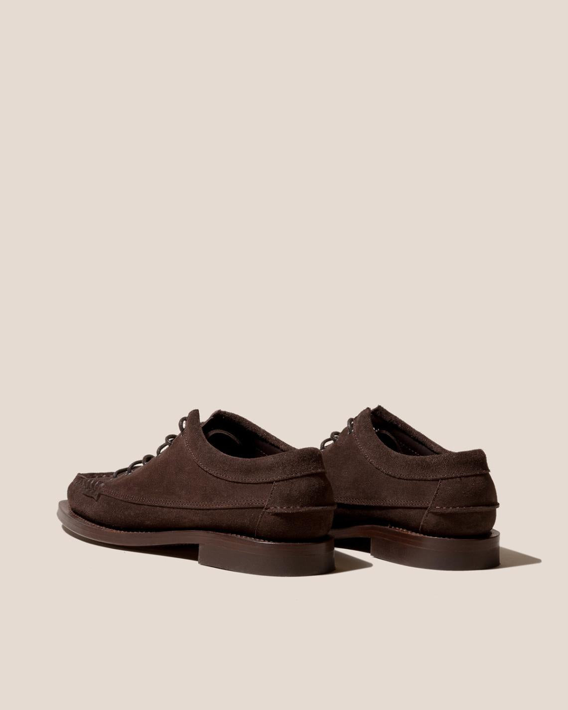 Hereu Loafers | PRIEGO SQUARED SUEDE - Lace Up Moccasin - Men
