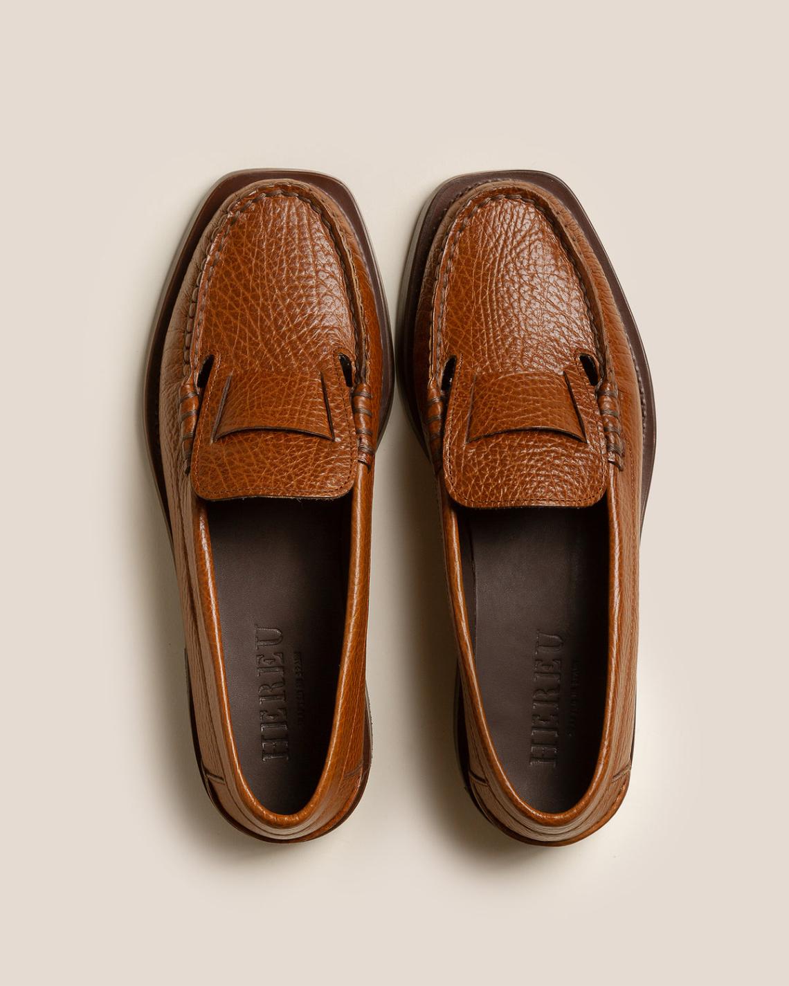 Hereu Loafers | SINEU GRAINY - Interlaced-detail Slip-on Loafer - Women
