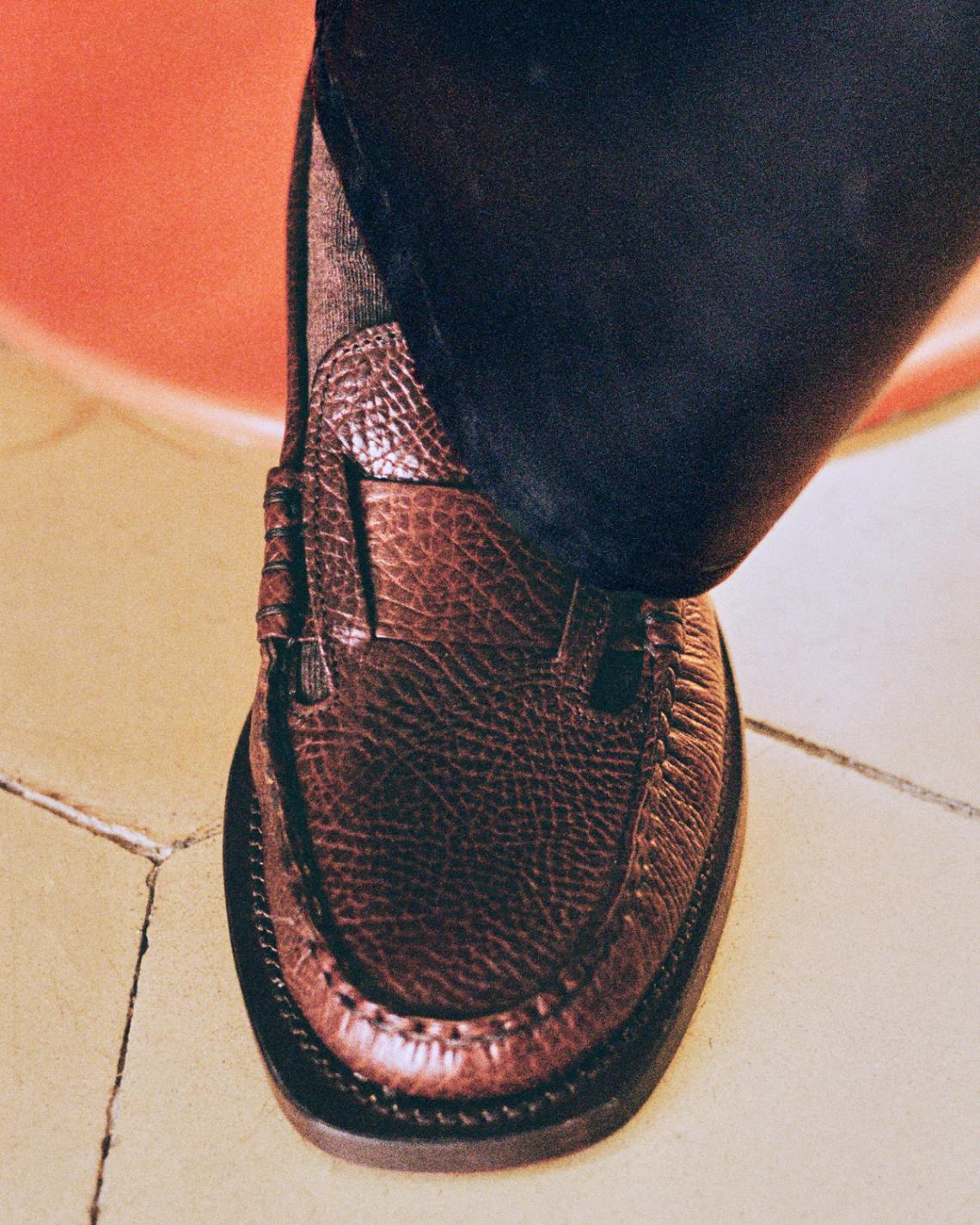 Hereu Loafers | SINEU GRAINY - Interlaced-detail Slip-on Loafer - Women