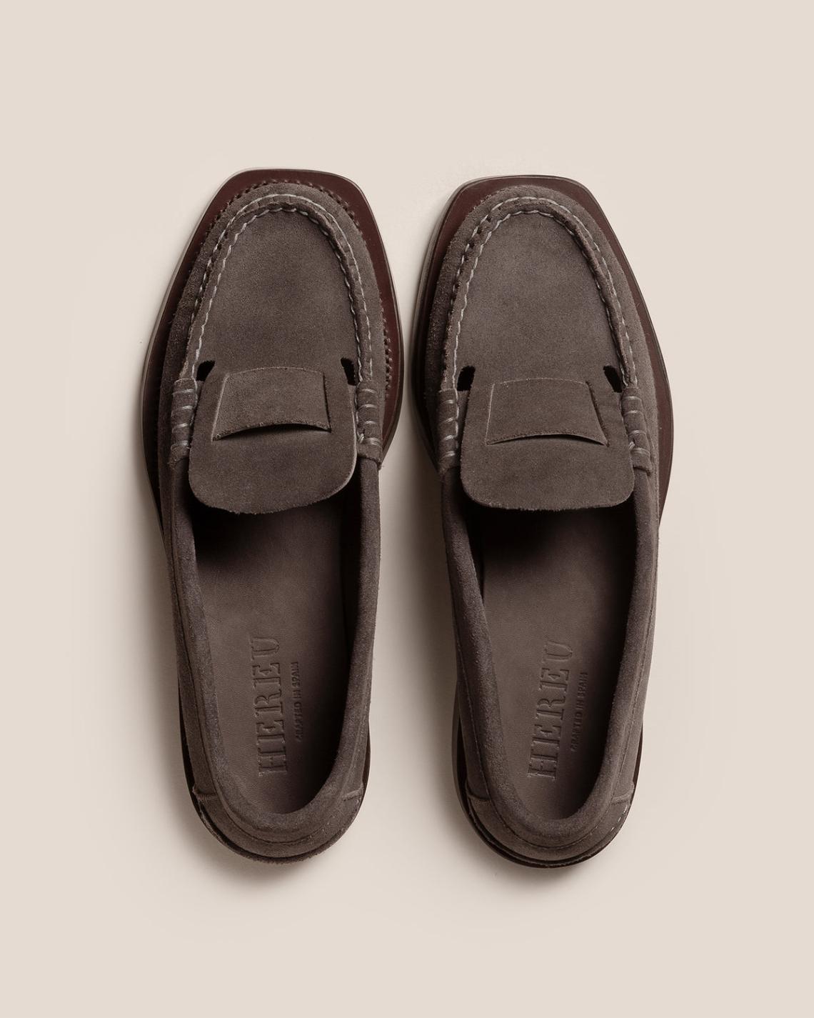Hereu Loafers | SINEU SUEDE - Interlaced-detail Slip-on Loafer - Men