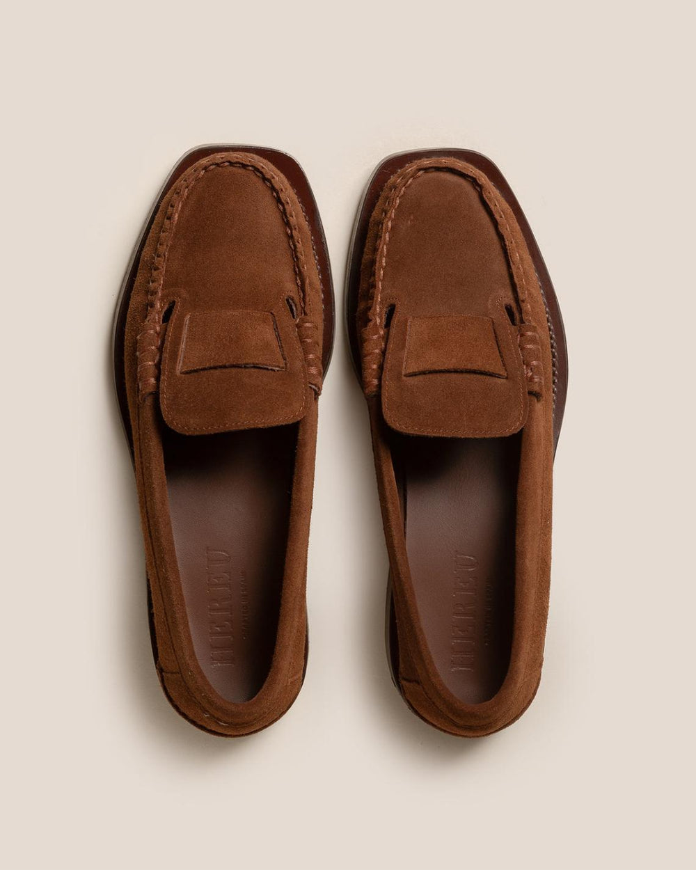 Hereu Loafers | SINEU SUEDE - Interlaced-detail Slip-on Loafer - Women