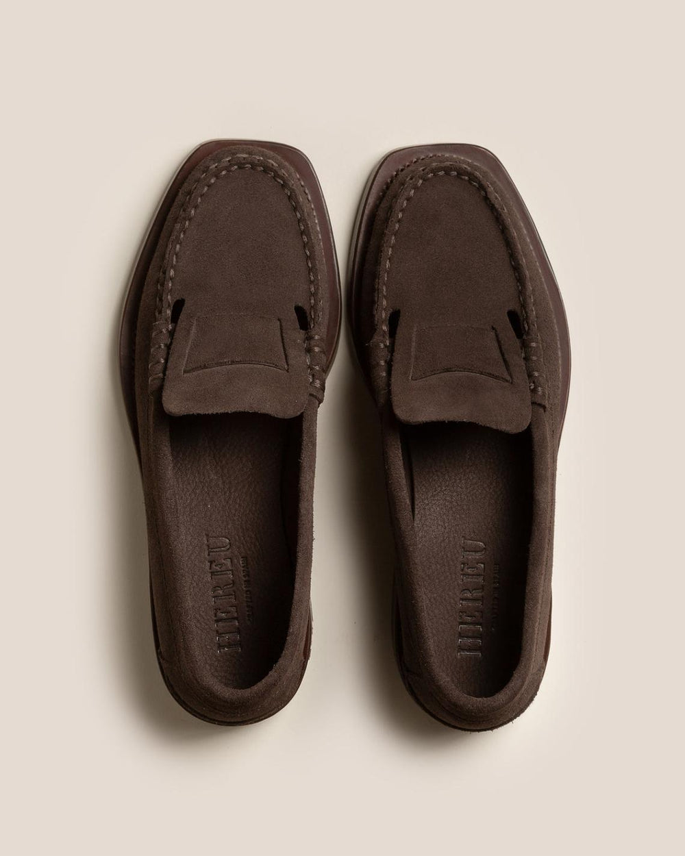 Hereu Loafers | SINEU SUEDE - Interlaced-detail Slip-on Loafer - Women