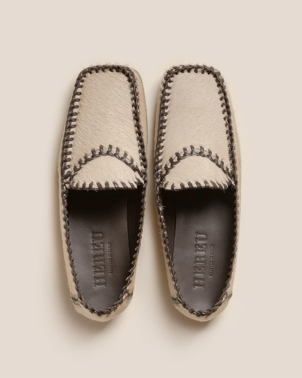 Hereu Loafers | SOLLERIC CALF HAIR - Braided Seams Pull-on Loafer - Women