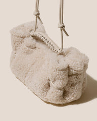 Hereu Mini Bags | ARTA MINI CURLY SHEARLING - Pleated Crossbody Bag - Women