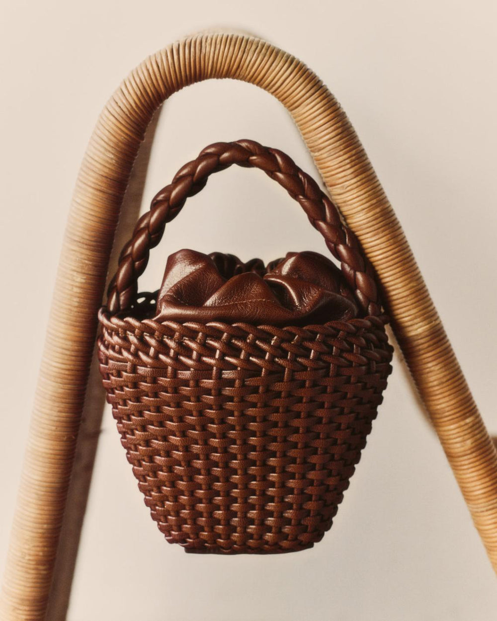 Hereu Mini Bags | FIOL TOTE LEATHER - Hand-Braided Mini Tote Bag - Women