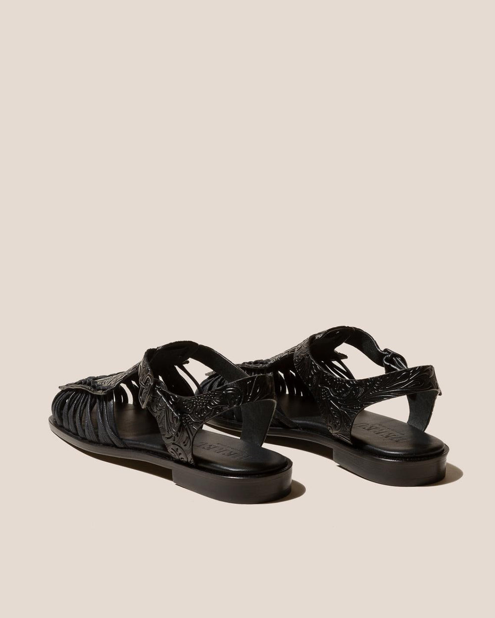 Hereu Sandals | ALARO EMBOSSED VEG-TAN - Square-Toe T-bar Sandal - Women