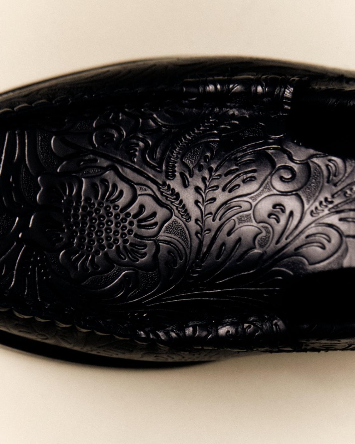 Hereu Sandals | ALARO EMBOSSED VEG-TAN - Square-Toe T-bar Sandal - Women