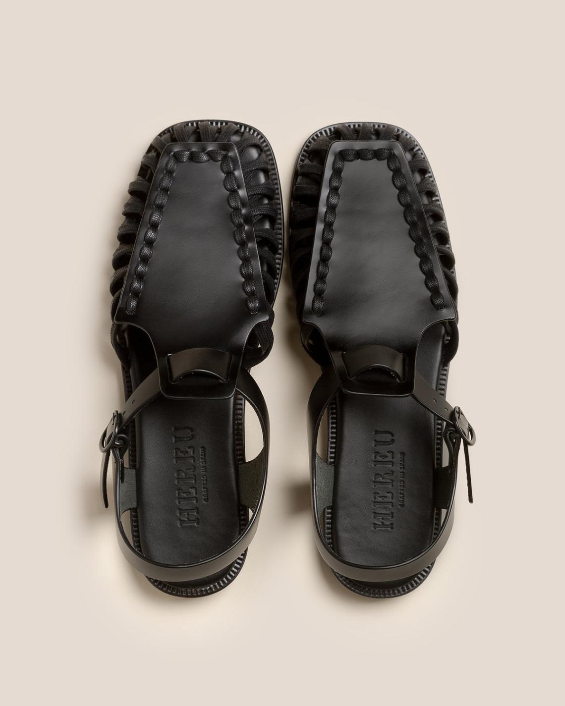 Hereu Sandals | ALARO - Square-Toe T-bar Sandal - Women