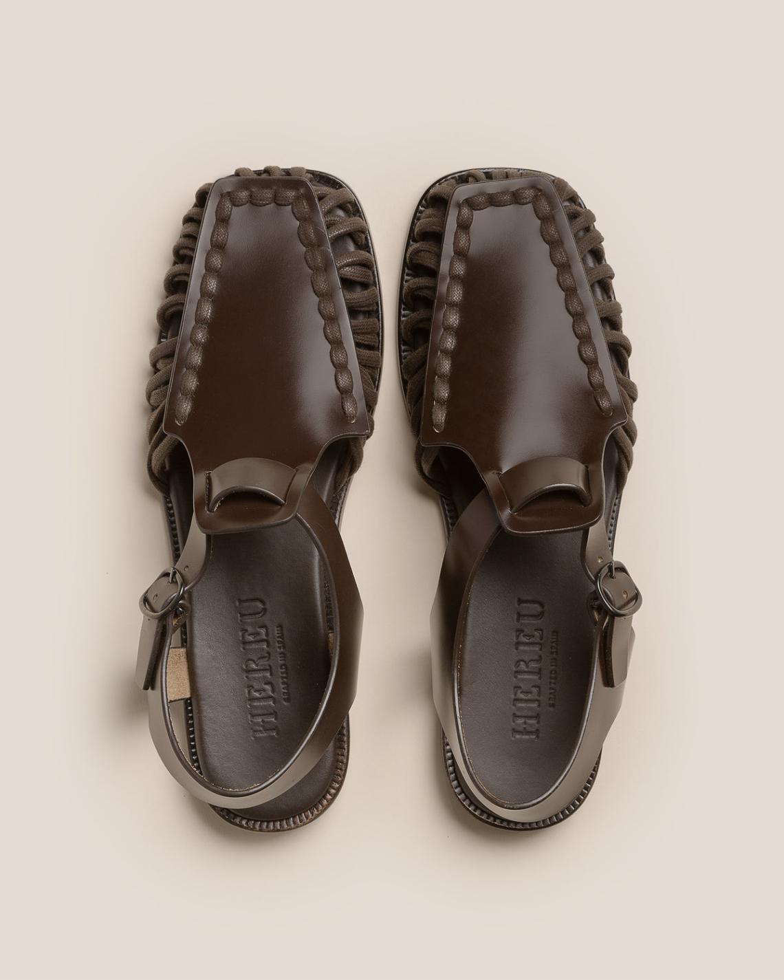 Hereu Sandals | ALARO - Square-Toe T-bar Sandal - Women