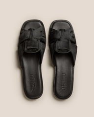 Hereu Sandals | ANCORA SQUARED SLIDE SHORT CALF HAIR - Fisherman Slide - Women