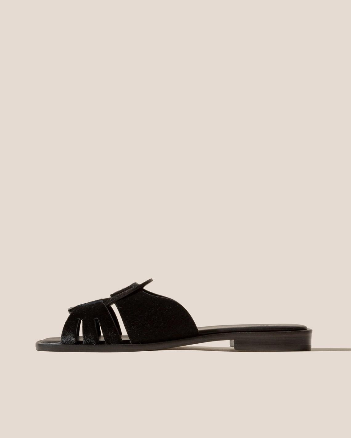Hereu Sandals | ANCORA SQUARED SLIDE SHORT CALF HAIR - Fisherman Slide - Women