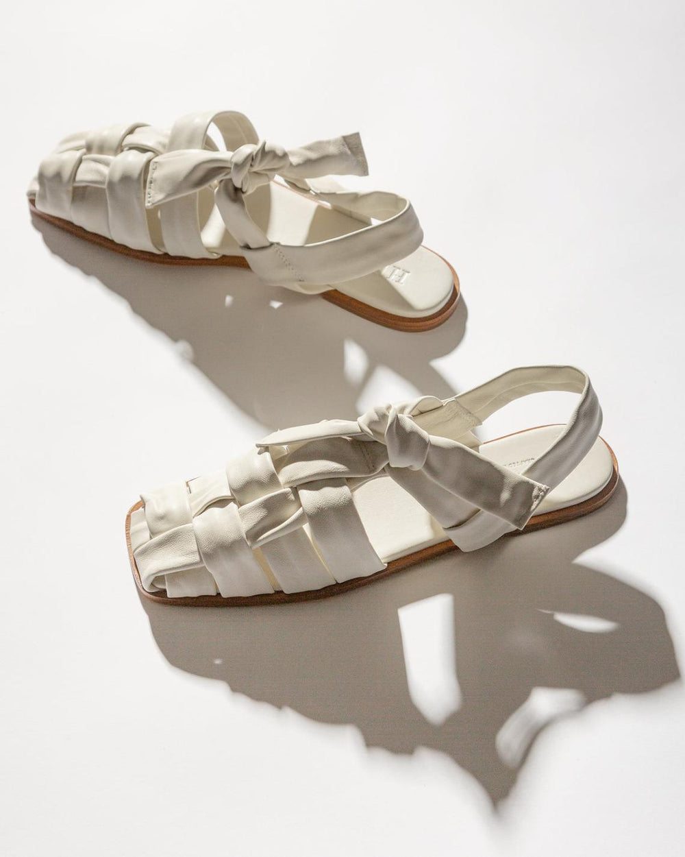 Hereu Sandals | BENA - Interwoven Knotted T-bar Sandal - Women