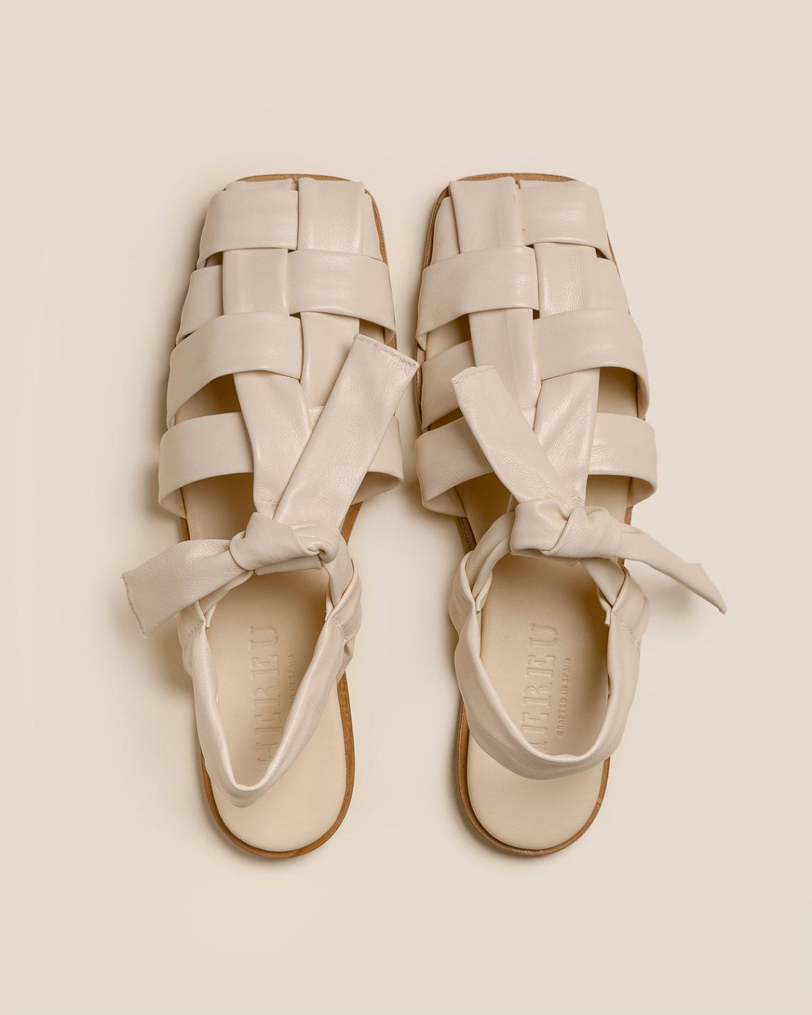 Hereu Sandals | BENA - Interwoven Knotted T-bar Sandal - Women