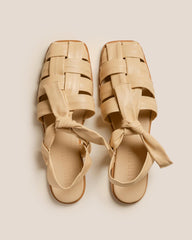 Hereu Sandals | BENA - Interwoven Knotted T-bar Sandal - Women