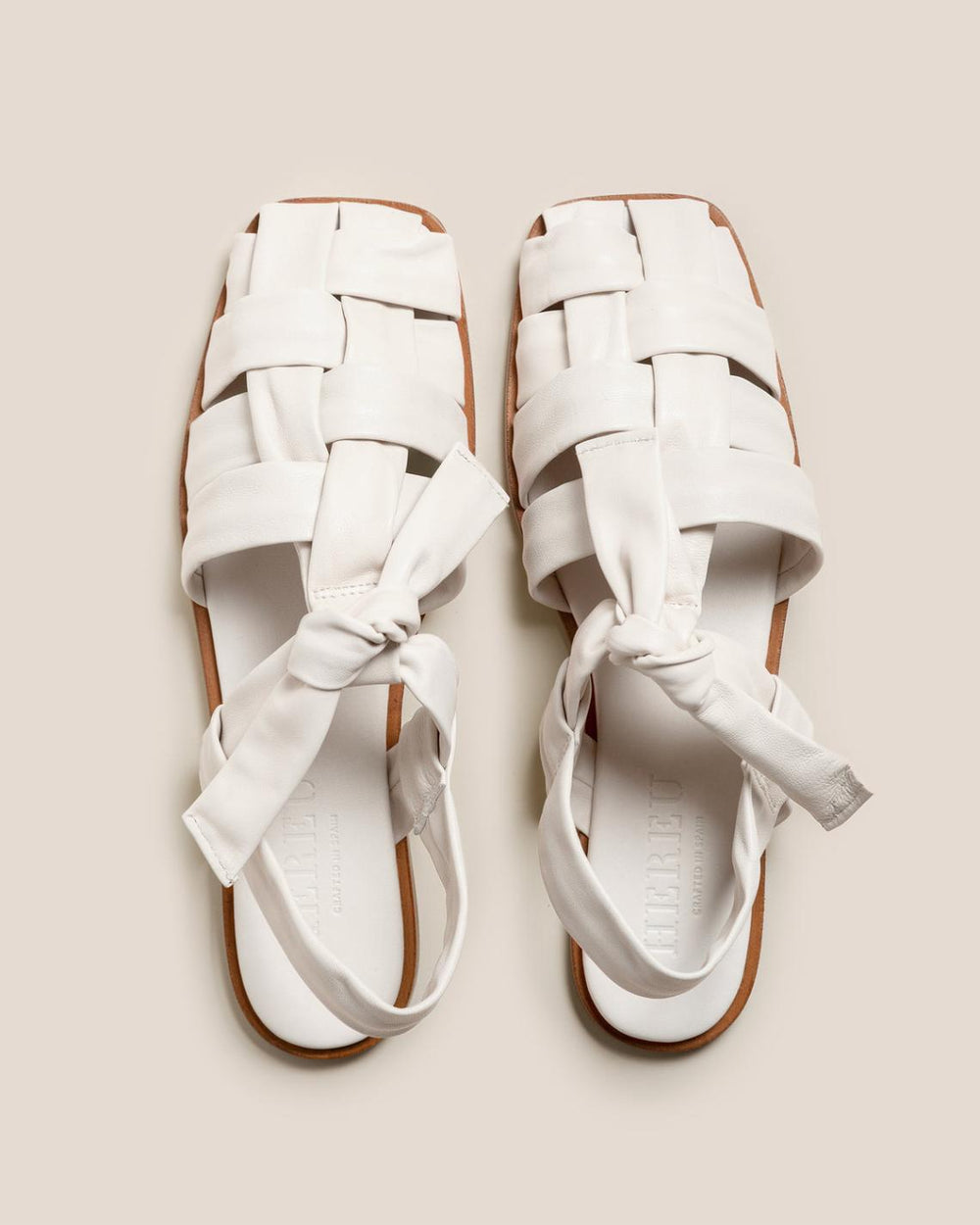 Hereu Sandals | BENA - Interwoven Knotted T-bar Sandal - Women