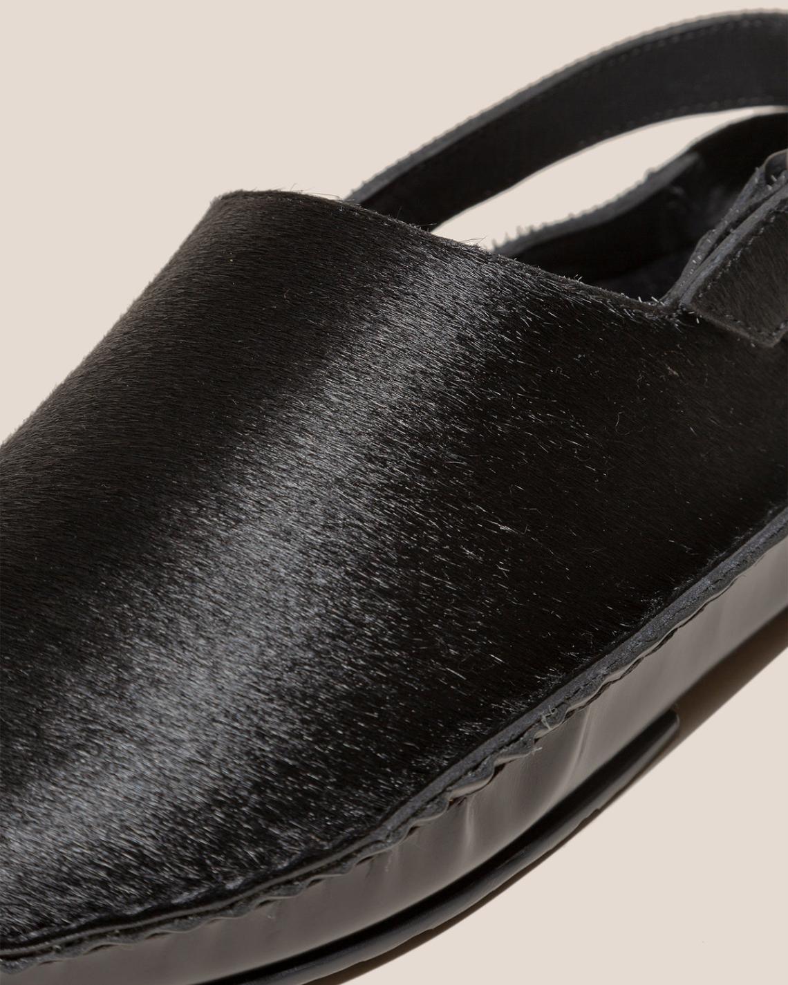Hereu Sandals | CARGOL CALF HAIR - Whipstitched Slingback Clog - Women