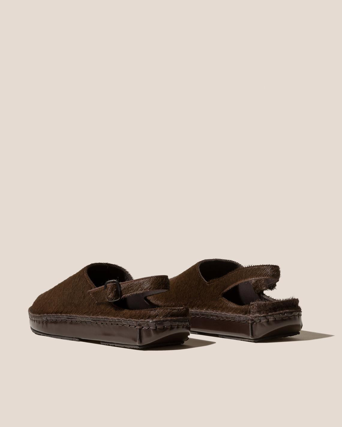 Hereu Sandals | CARGOL CALF HAIR - Whipstitched Slingback Clog - Women