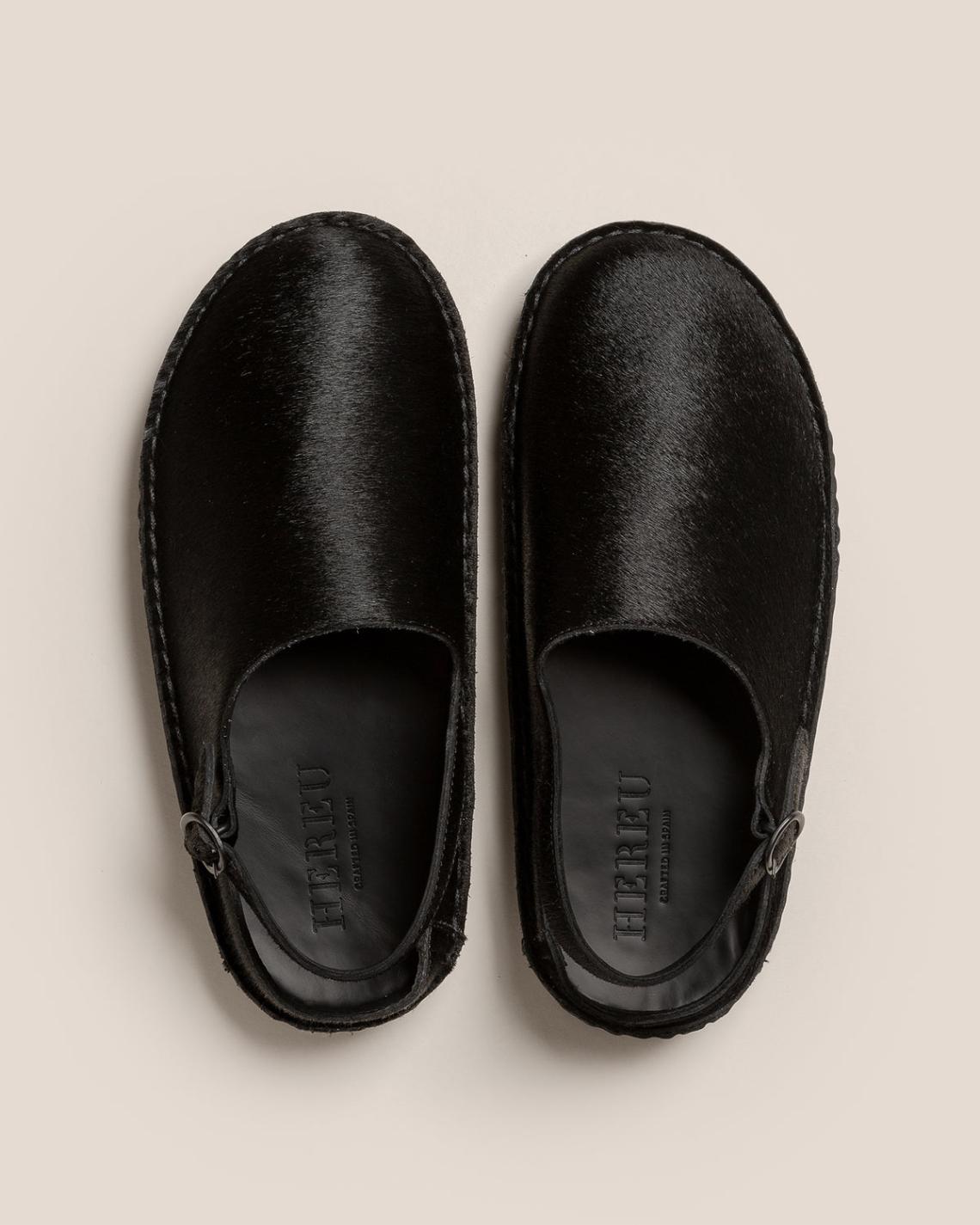 Hereu Sandals | CARGOL CALF HAIR - Whipstitched Slingback Clog - Women