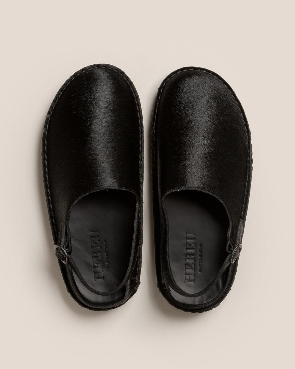 Hereu Sandals | CARGOL CALF HAIR - Whipstitched Slingback Clog - Women