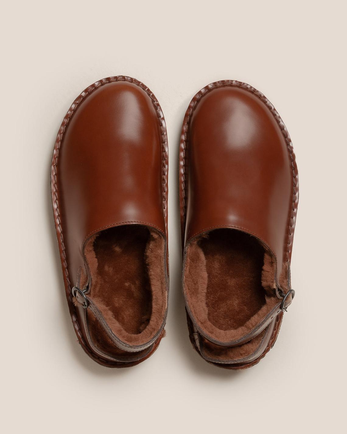 Hereu Sandals | CARGOL SHEARLING - Whipstitched Slingback Clog - Women