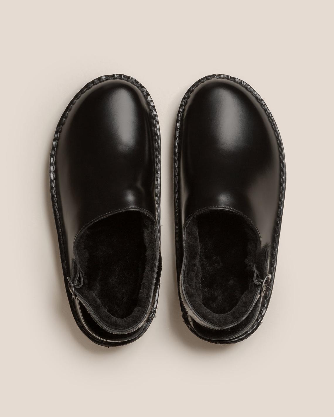 Hereu Sandals | CARGOL SHEARLING - Whipstitched Slingback Clog - Women