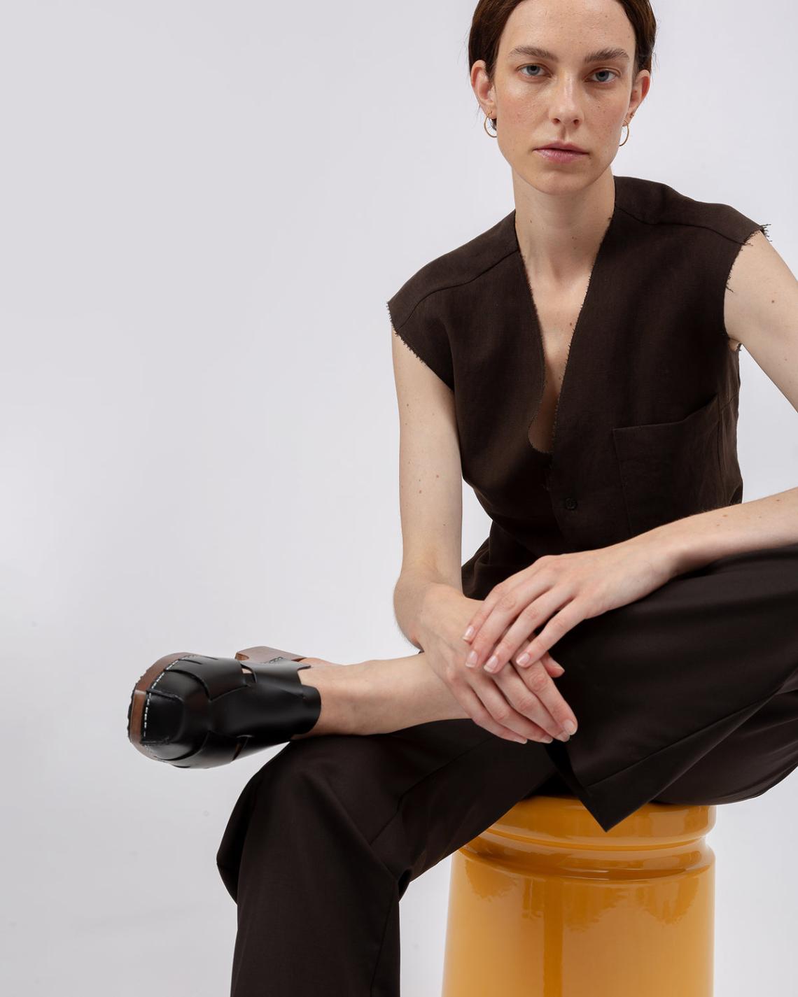 Hereu Sandals | LICIA - Square Toe-Fisherman Mule Clog - Women