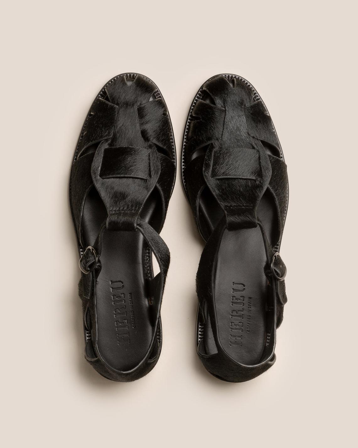 Hereu Sandals | PESCA SHORT CALF HAIR - Fisherman Sandal - Women