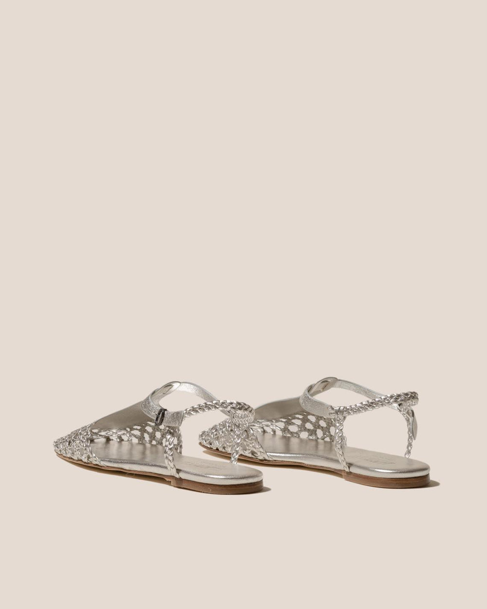 Hereu Sandals | REIXA METALLIC - Woven T-bar Sandal - Women
