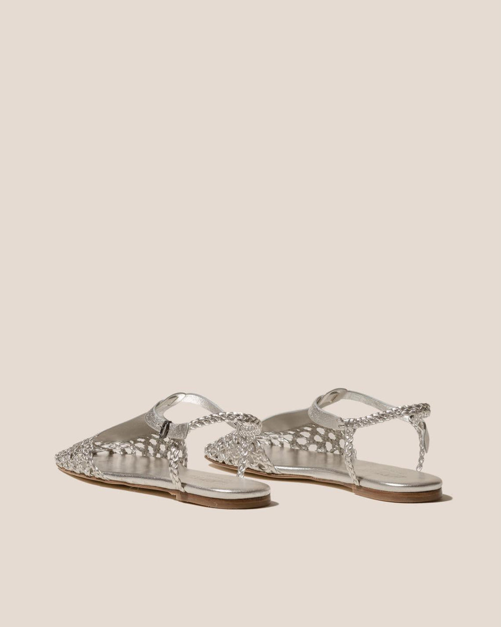Hereu Sandals | REIXA METALLIC - Woven T-bar Sandal - Women
