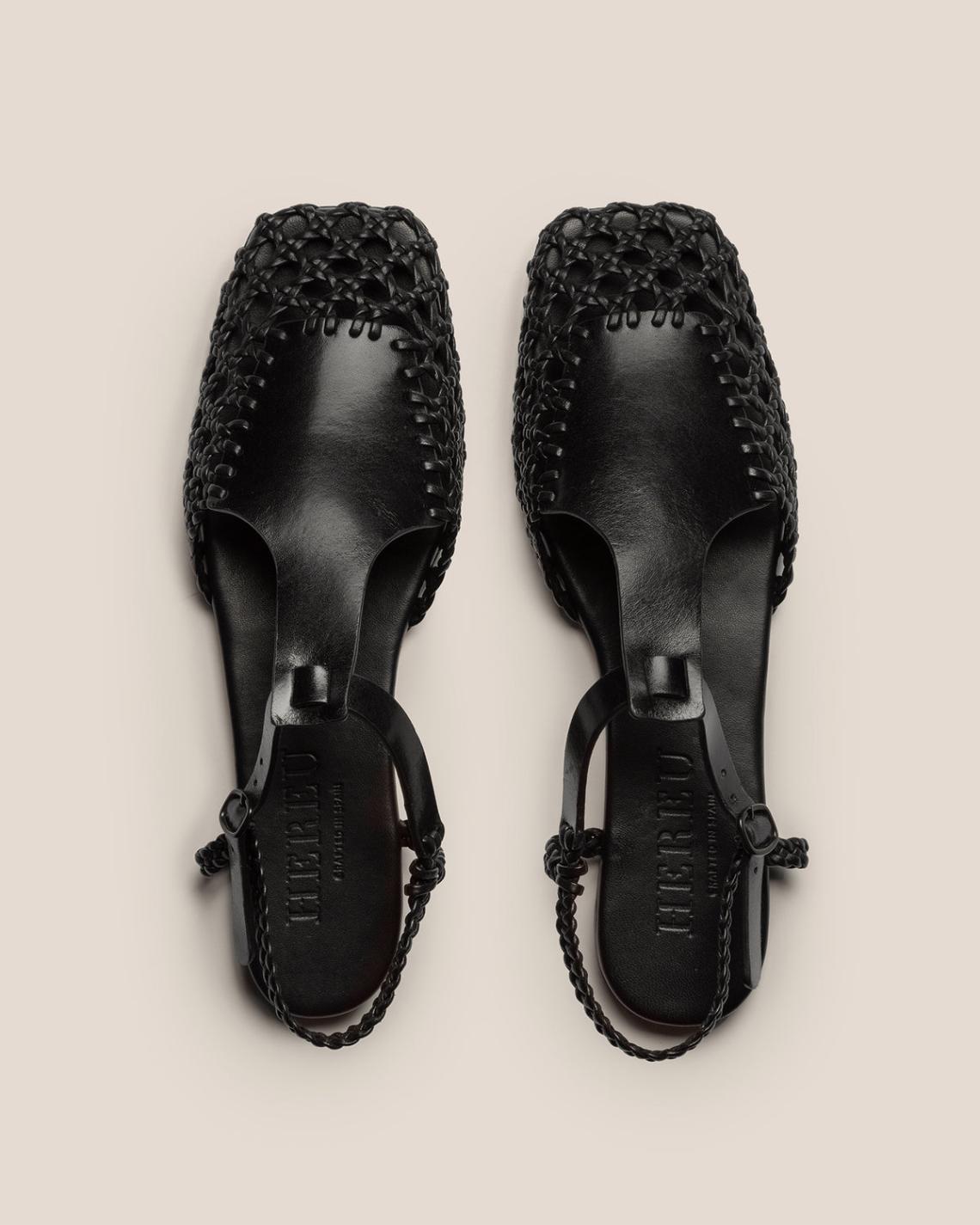 Hereu Sandals | REIXA - Woven T-bar Sandal - Women