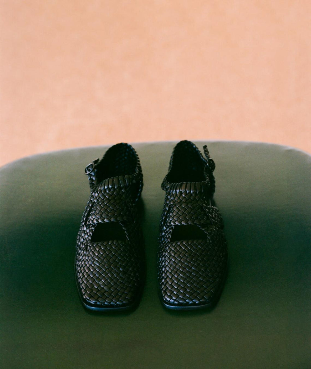 Hereu Sandals | SERRA - Woven T-Bar Sandal - Women