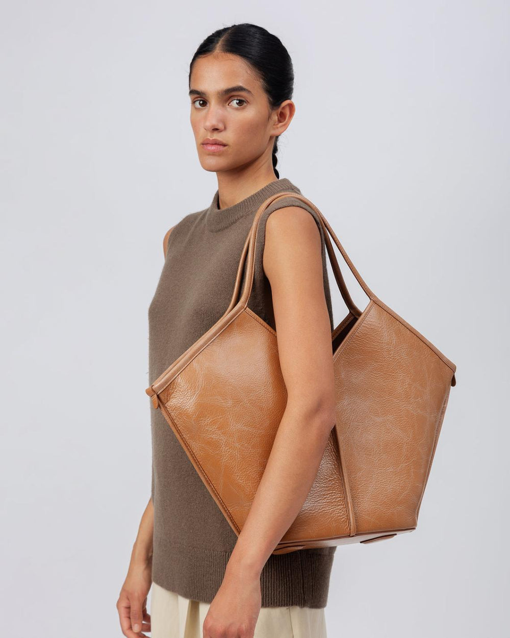 Hereu Shoulder Bags | CALELLA DISTRESSED - Leather Tote Bag - Women/Men