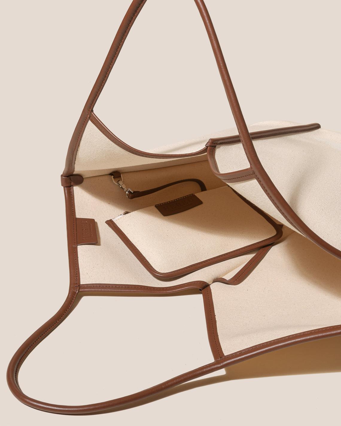 Hereu Shoulder Bags | CALELLA - Leather-trimmed Organic Cotton Tote Bag - Women/Men