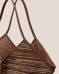 Hereu Shoulder Bags | CALELLA RAFFIA BICOLOUR - Leather-trimmed Tote Bag - Women/Men