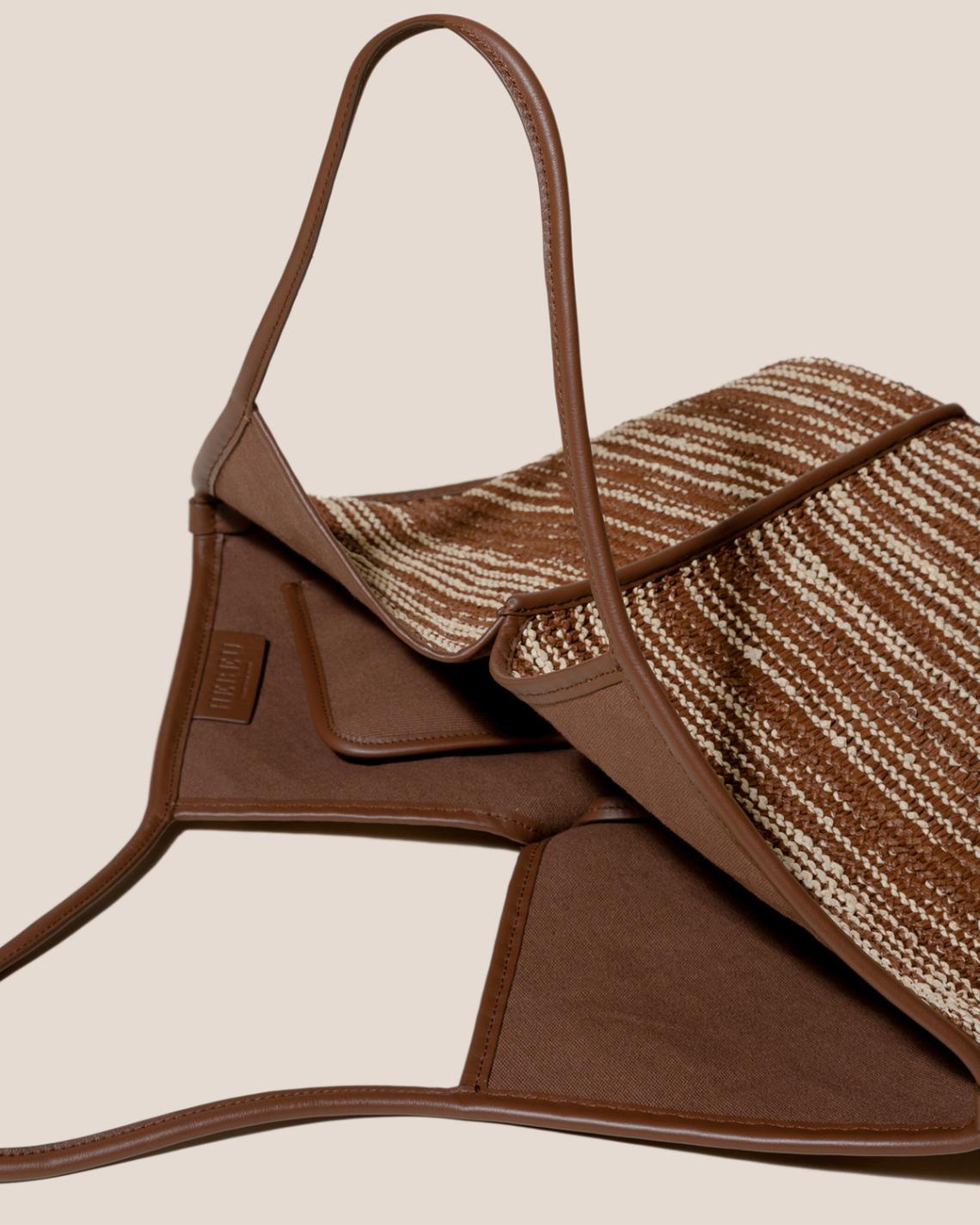 Hereu Shoulder Bags | CALELLA RAFFIA BICOLOUR - Leather-trimmed Tote Bag - Women/Men