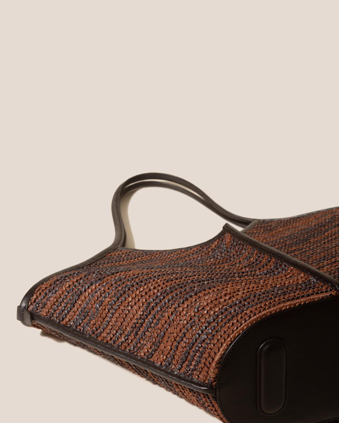 Hereu Shoulder Bags | CALELLA RAFFIA BICOLOUR - Leather-trimmed Tote Bag - Women/Men