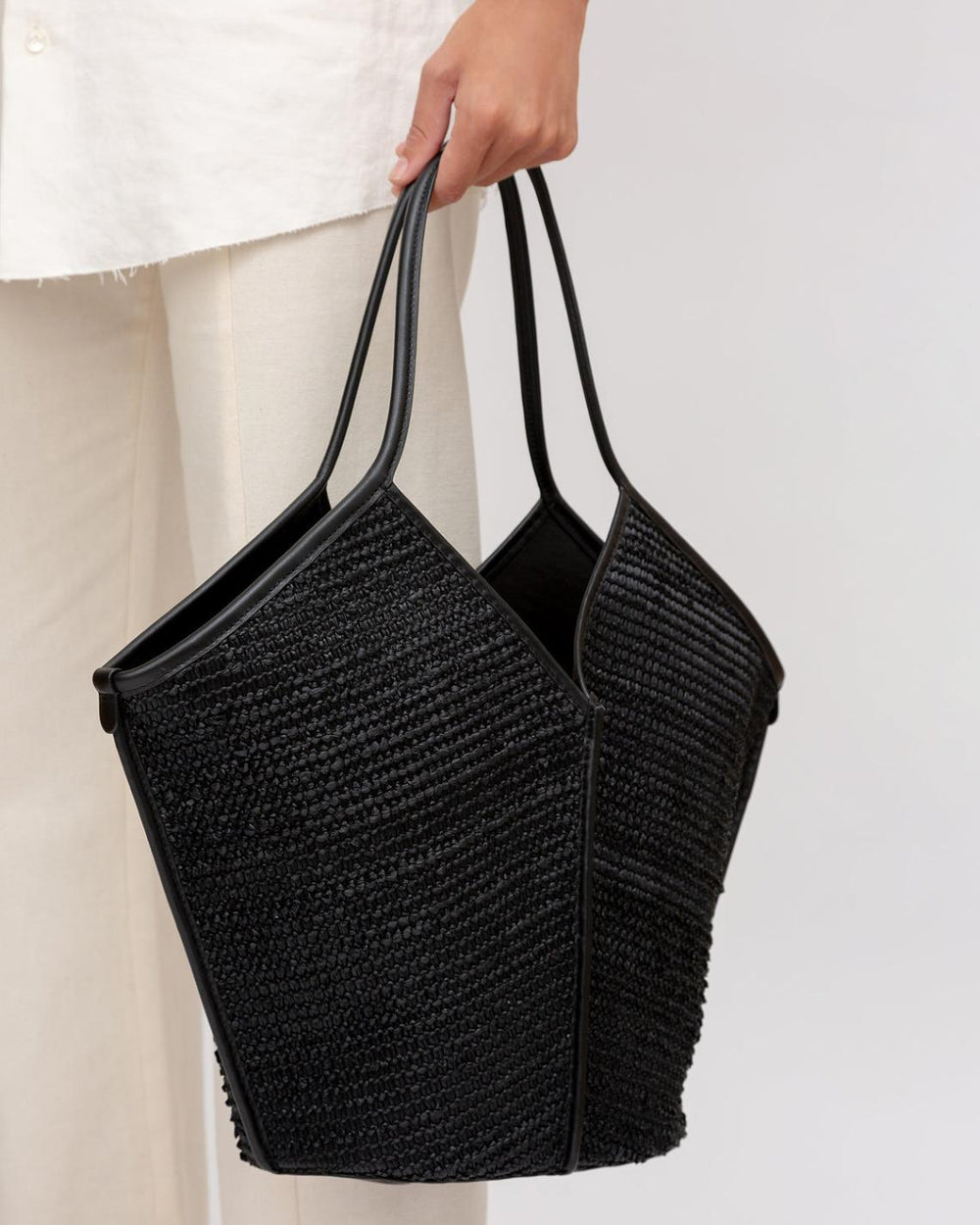 Hereu Shoulder Bags | CALELLA RAFFIA - Leather-trimmed Tote Bag - Women/Men