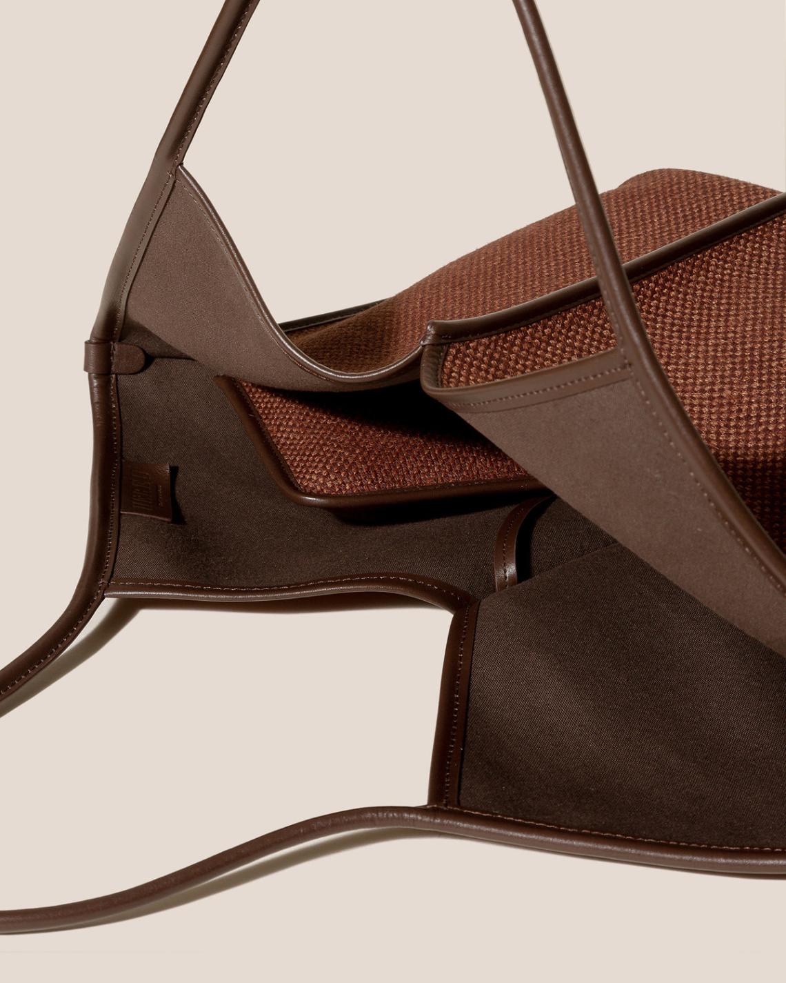 Hereu Shoulder Bags | CALELLA WINTER - Leather-trimmed Organic Cotton Tote Bag - Women/Men