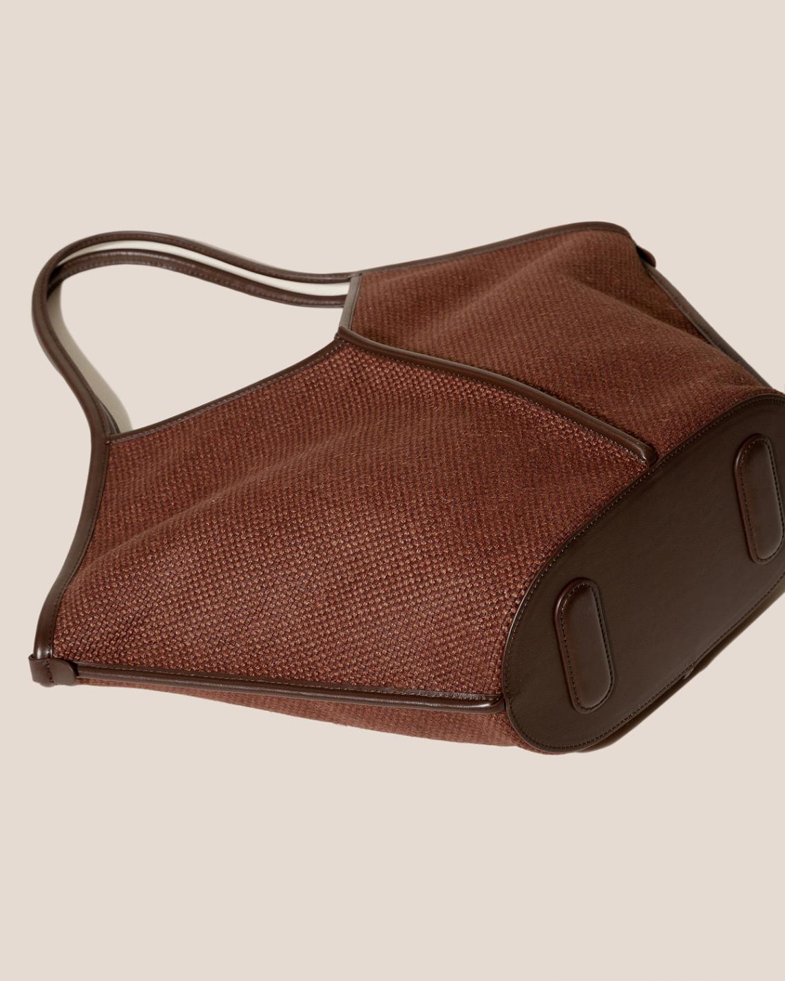 Hereu Shoulder Bags | CALELLA WINTER - Leather-trimmed Organic Cotton Tote Bag - Women/Men