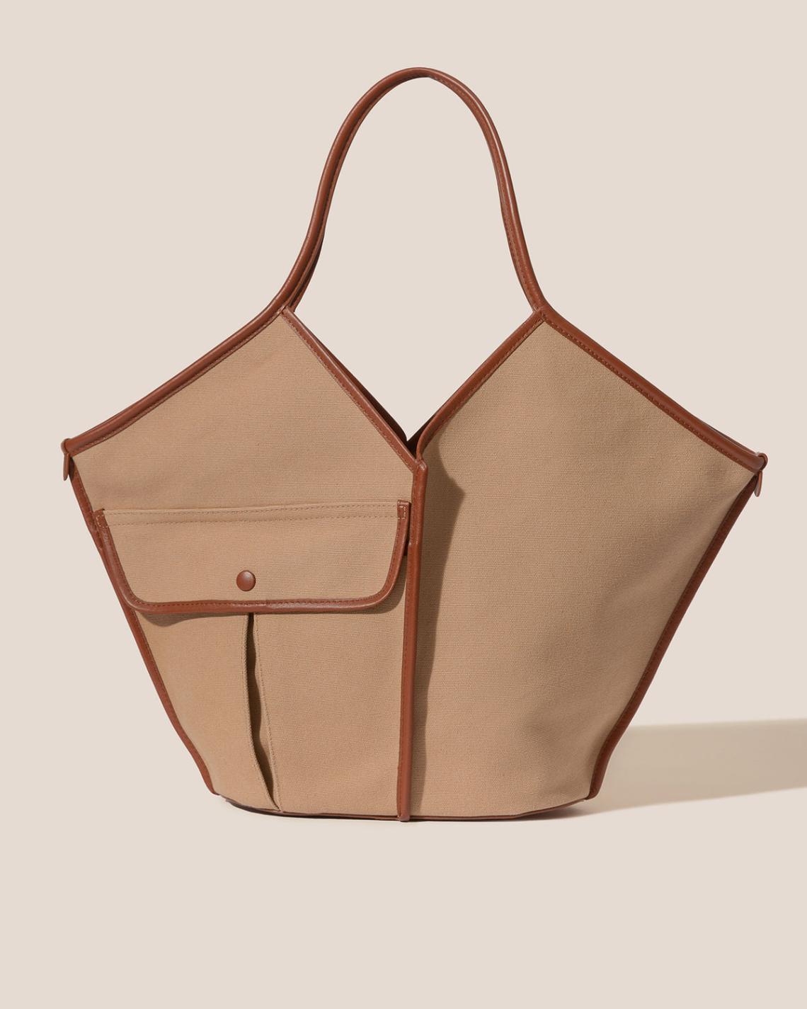 Hereu Shoulder Bags | DUNA - Leather-trimmed Organic Cotton Tote Bag - Women/Men