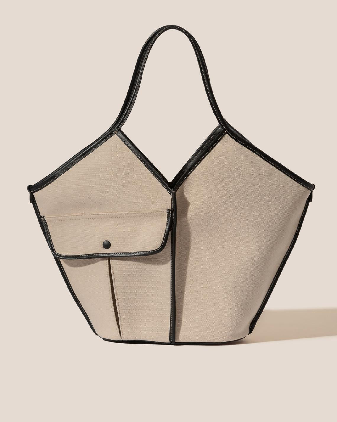 Hereu Shoulder Bags | DUNA - Leather-trimmed Organic Cotton Tote Bag - Women/Men