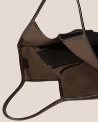 Hereu Shoulder Bags | DUNA - Leather-trimmed Organic Cotton Tote Bag - Women/Men