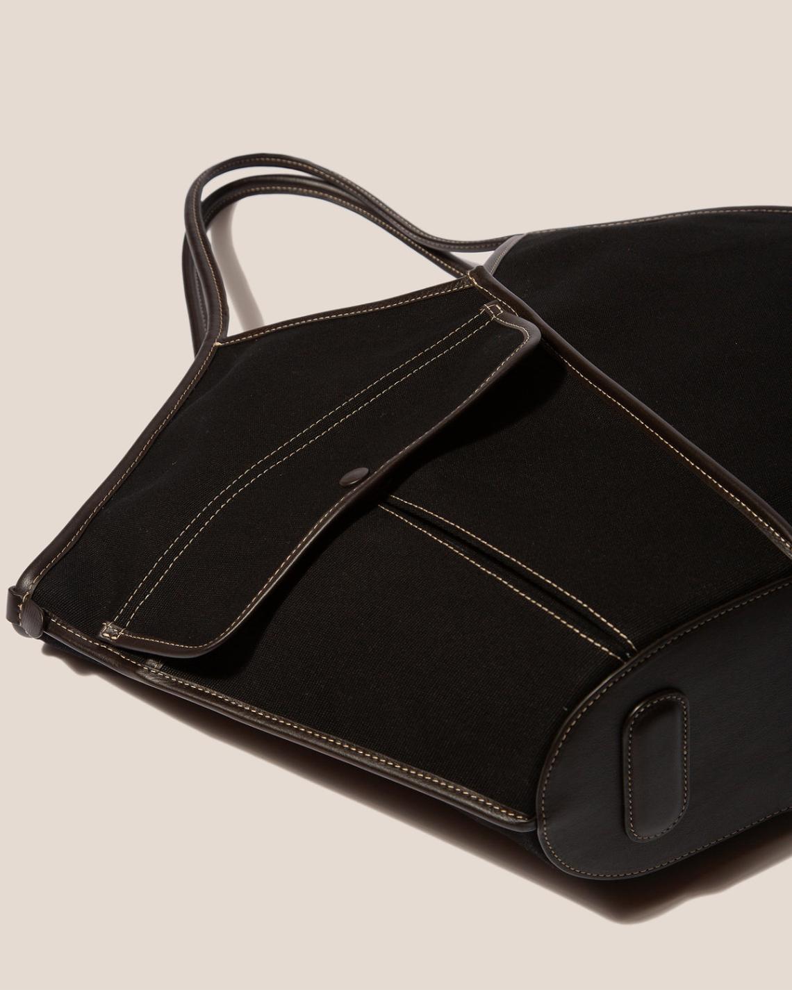 Hereu Shoulder Bags | DUNA - Leather-trimmed Organic Cotton Tote Bag - Women/Men