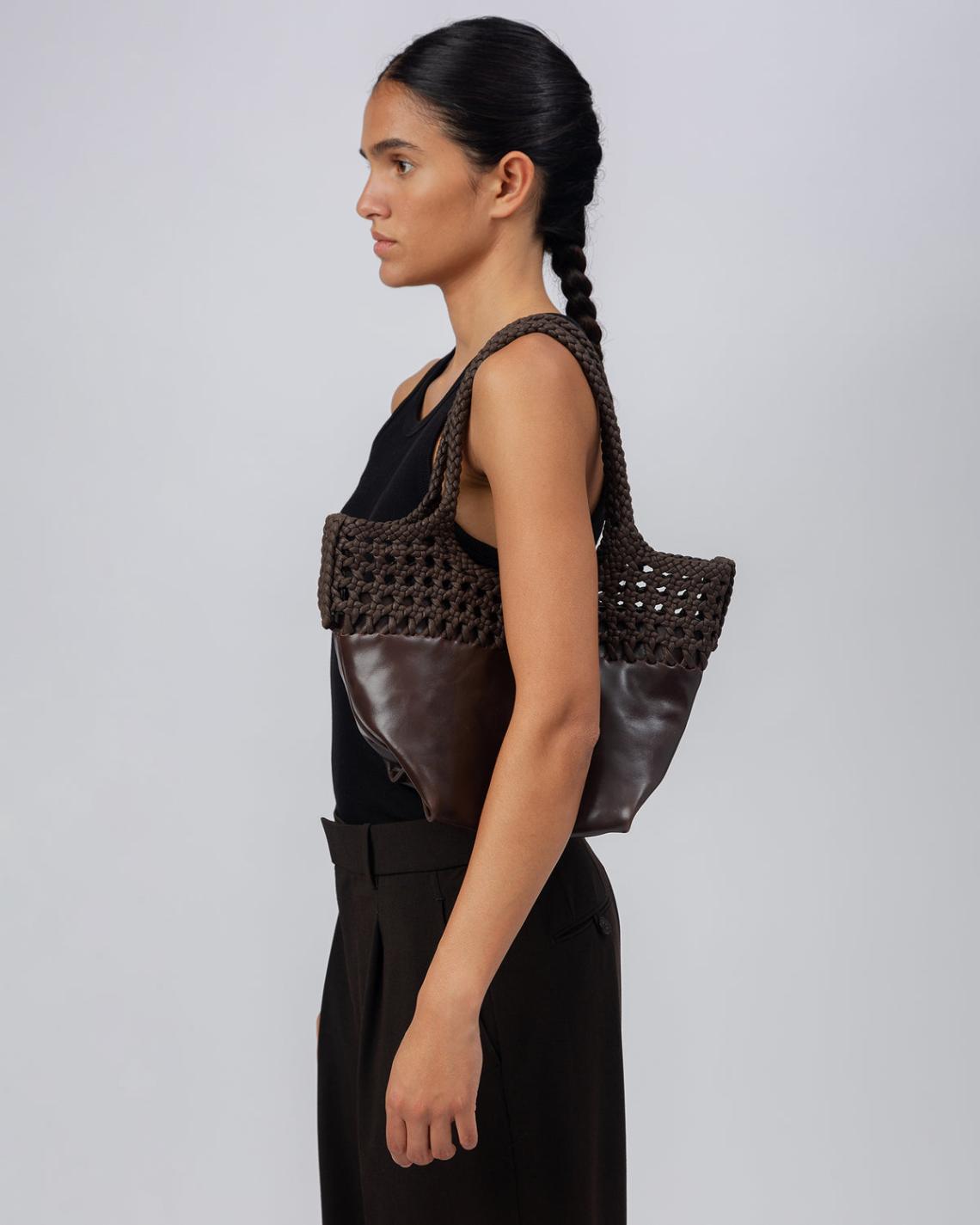 Hereu Shoulder Bags | ELMA - Braided Top Shoulder Bag - Women