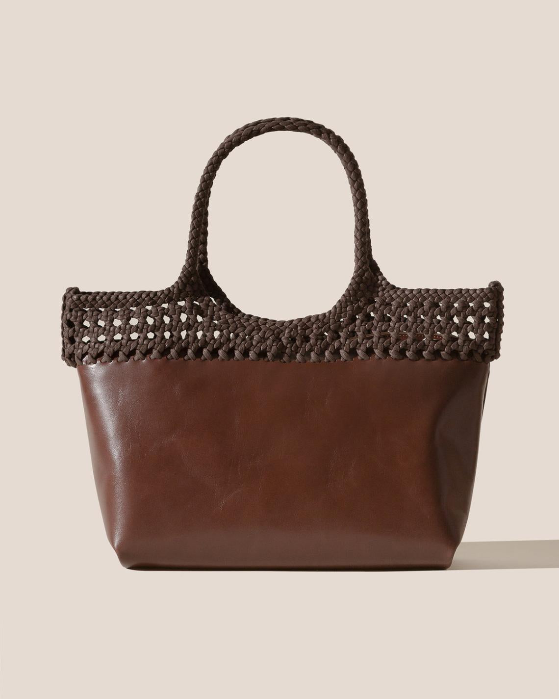 Hereu Shoulder Bags | ELMA L - Braided Top Big Shoulder Bag - Women/Men