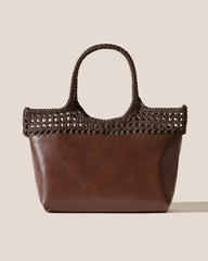 Hereu Shoulder Bags | ELMA L - Braided Top Big Shoulder Bag - Women/Men