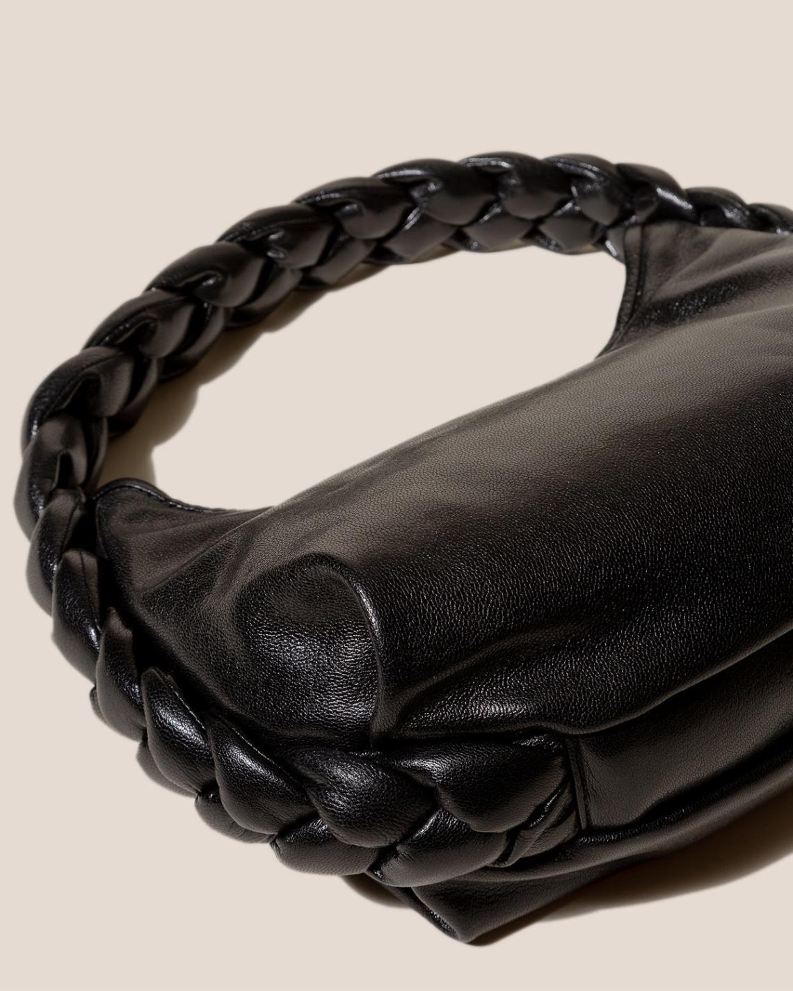Hereu Shoulder Bags | ESPIGA SHINY - Plaited Padded-detail Shoulder Bag - Women